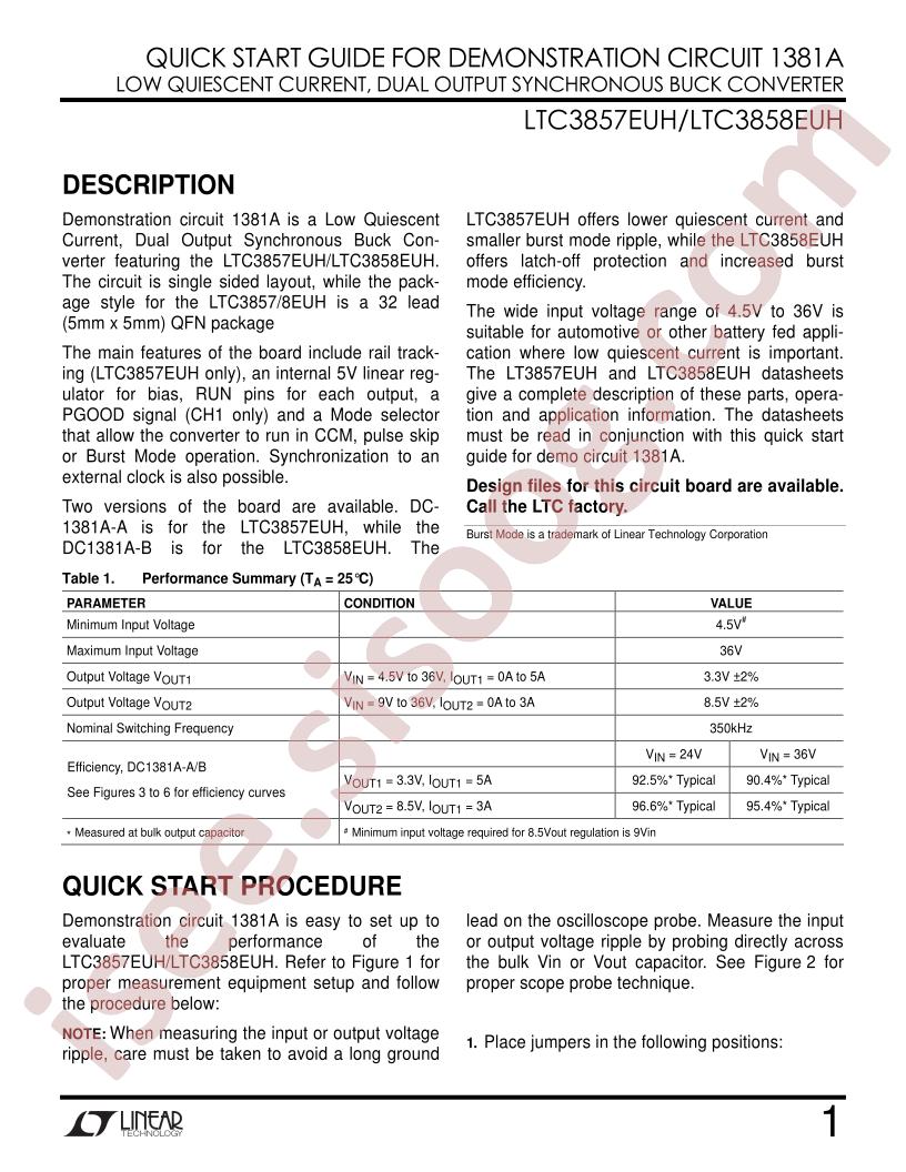 DC1381A Quick Start Guide