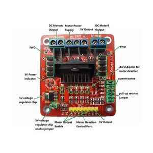 ماژول موتور درایور دو کاناله Dual Bridge با قابلیت درایو موتور پله ای ( stepper ) و دی سی L298N