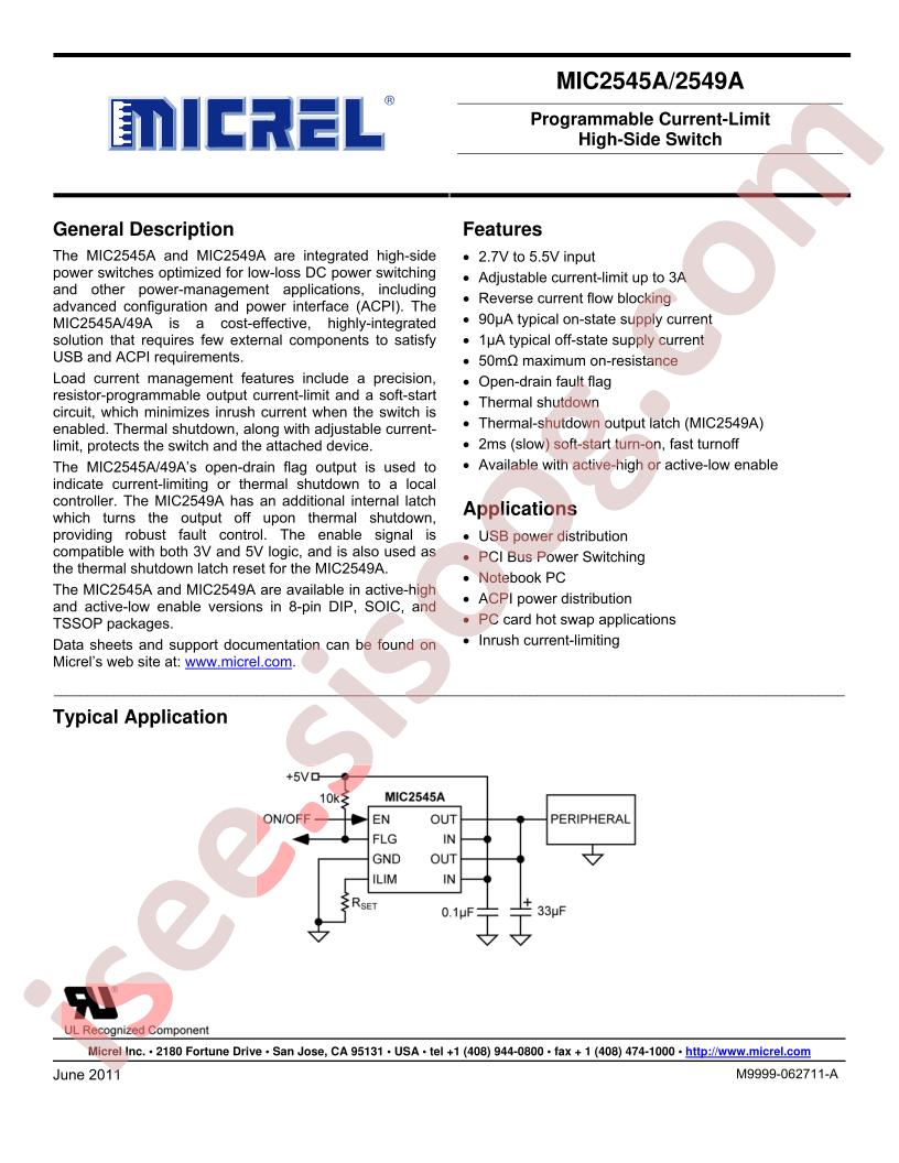 MIC2545A, MIC2549A