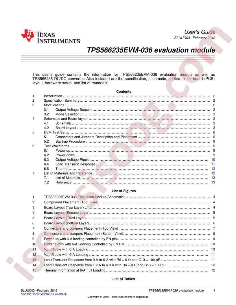 TPS566235EVM-036 User Guide