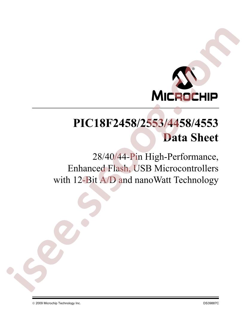 PIC18Fx458, x553 Datasheet