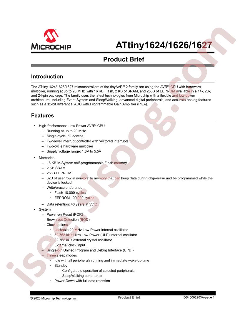 ATtiny1624/26/27 Brief