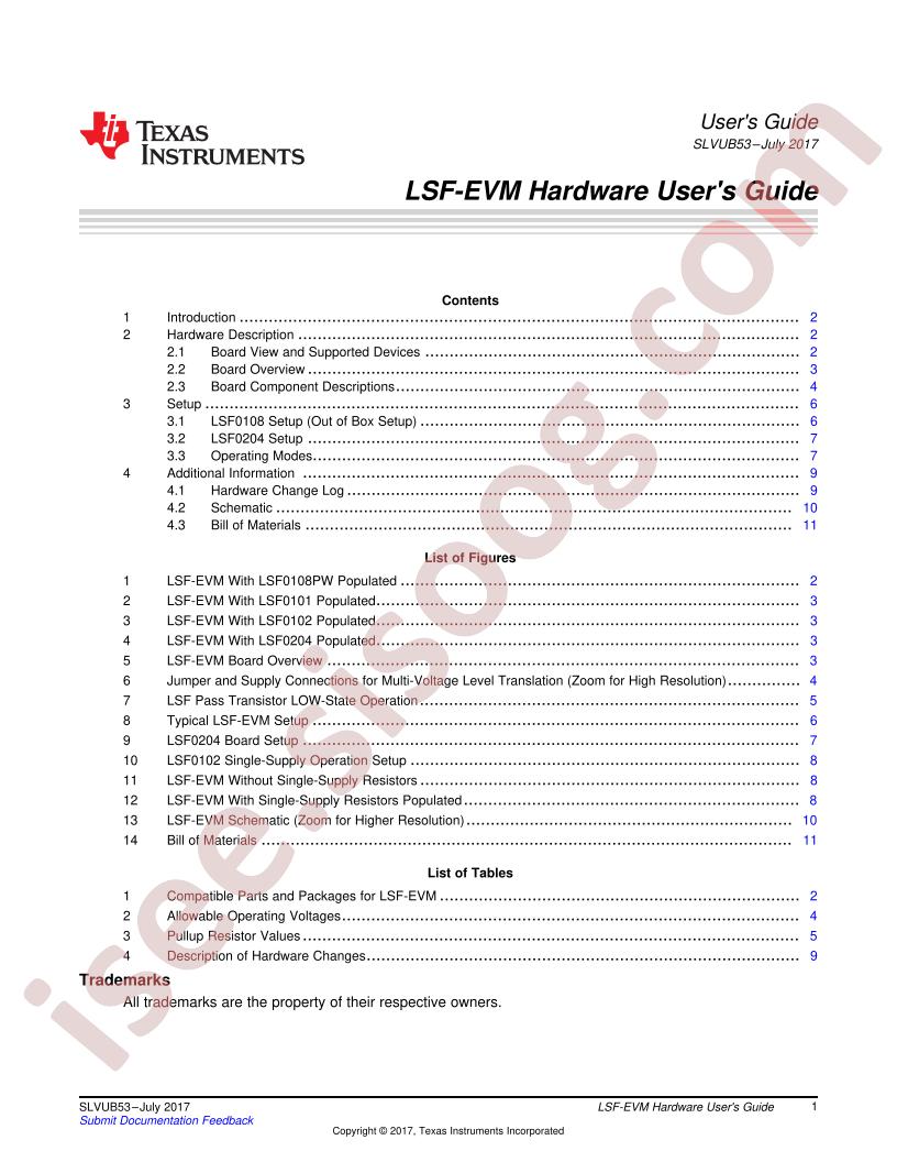 LSF-EVM Hardware User Guide