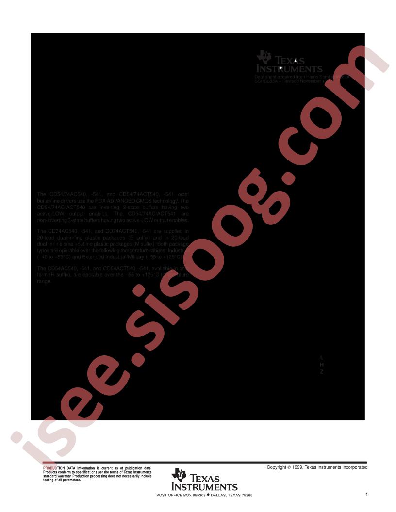 CD54,74AC(T)540,541
