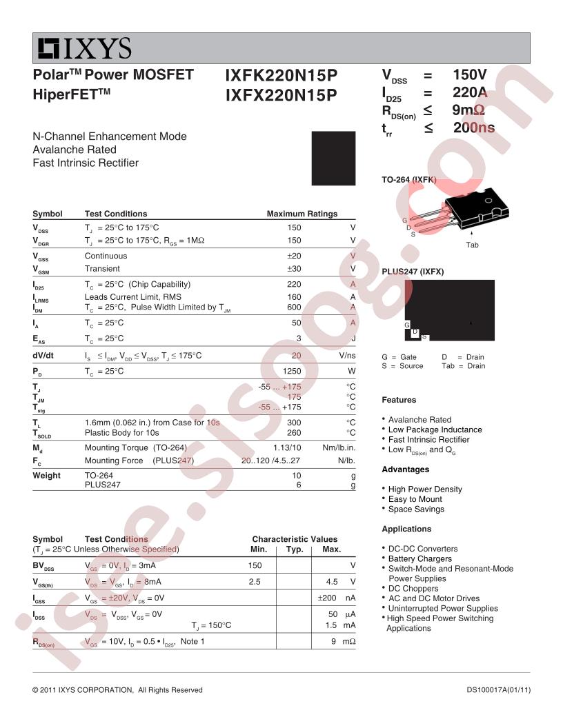 IXF(K,X)220N15P
