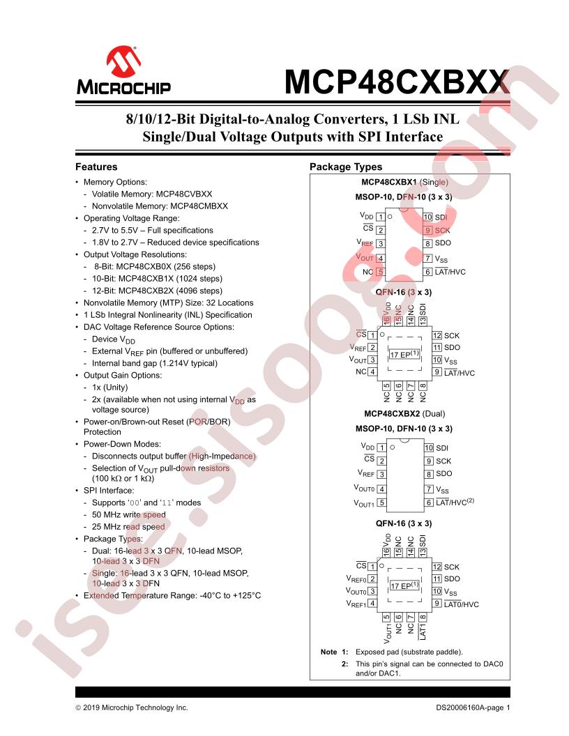 MCP48CxBxx Datasheet