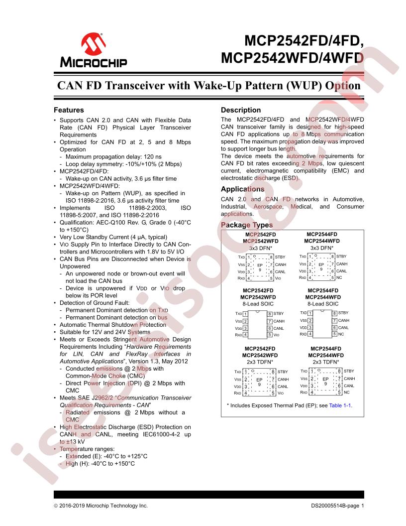 MCP2542/44FD,WFD