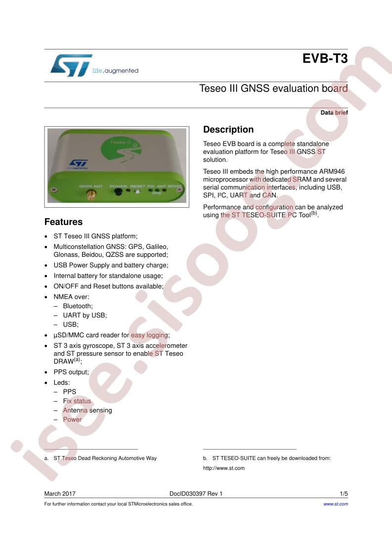 EVB-T3 Data Brief