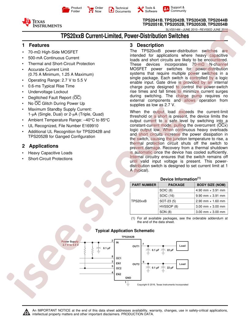 TPS2041B-44B, 51B-54B Datasheet