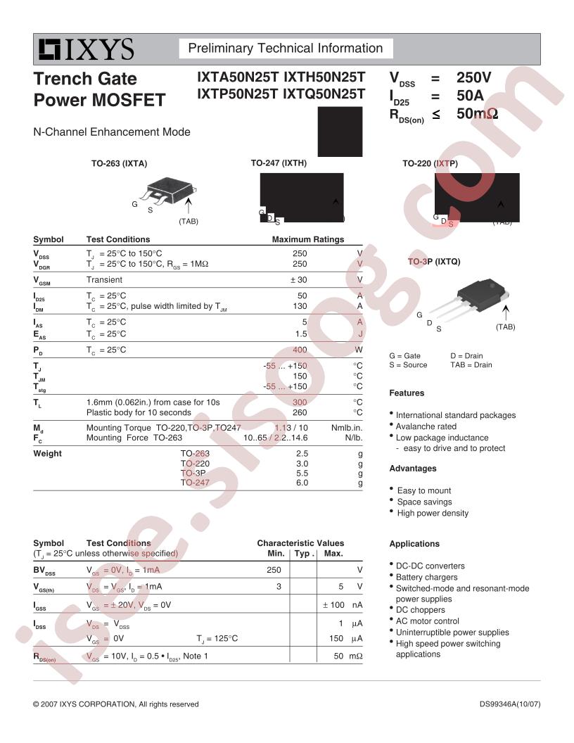 IXT(A,H,P,Q)50N25T