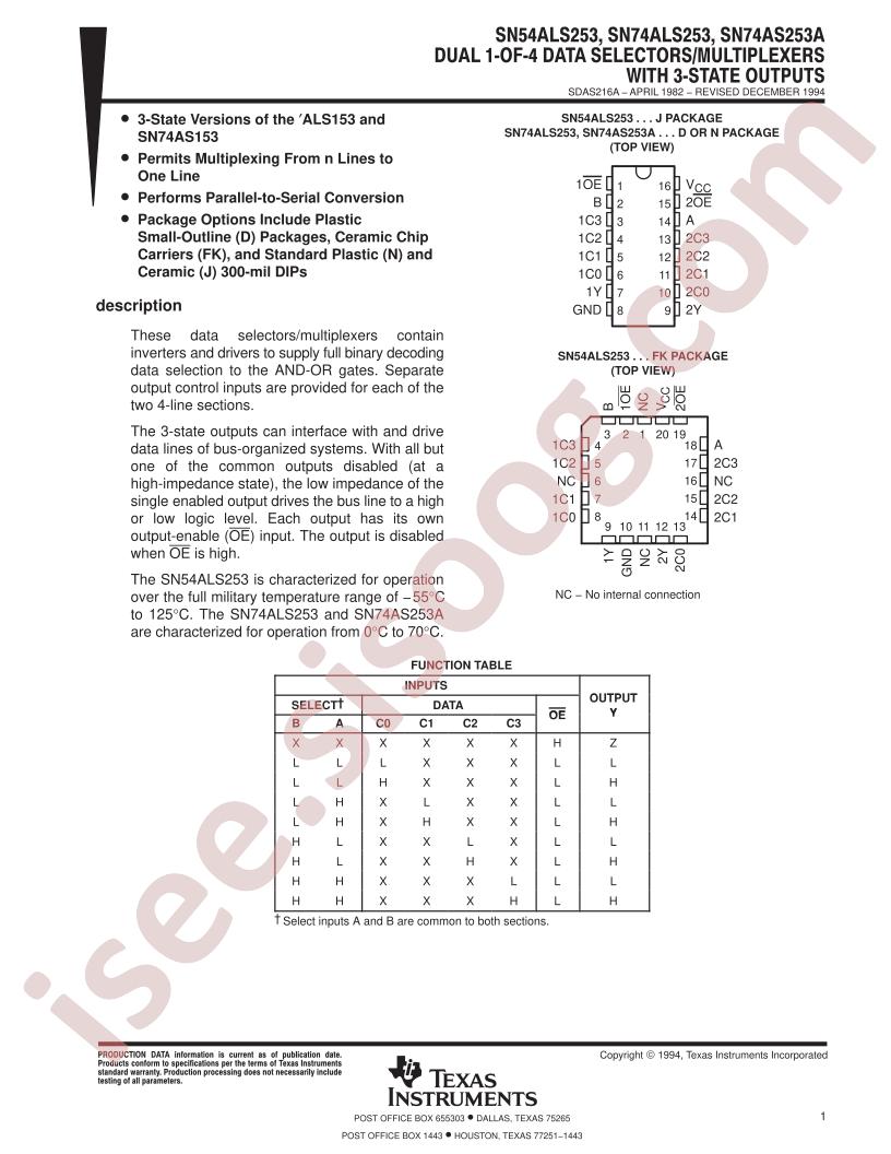 SN54/74(ALS,AS)253(A)