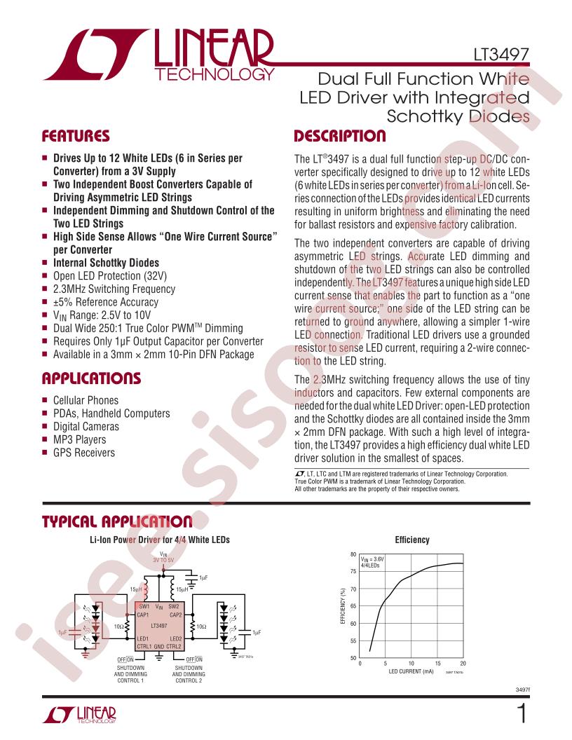 LT3497 Datasheet
