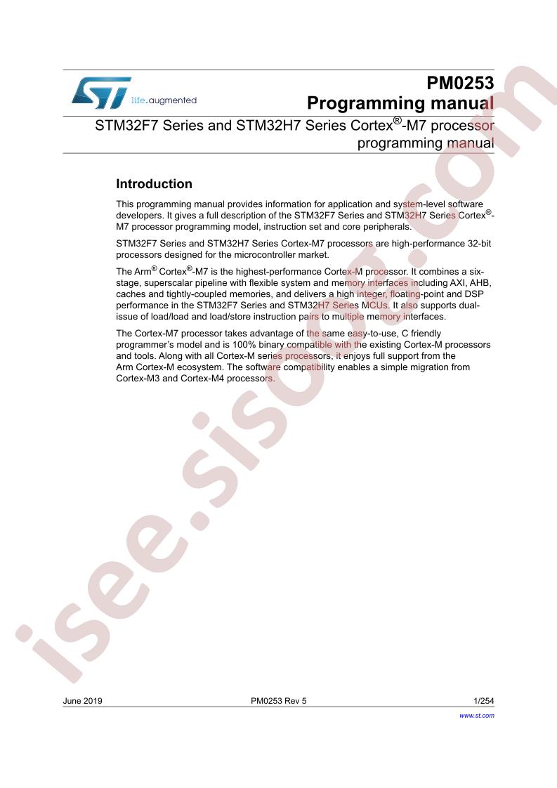 STM32F7 & STM32H7 Programming Manual