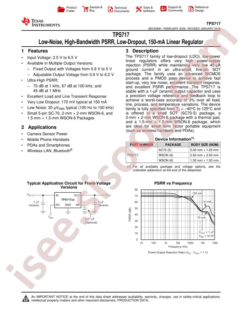 TPS717xx Datasheet