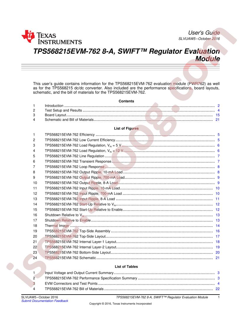 TPS568215EVM-762 User Guide