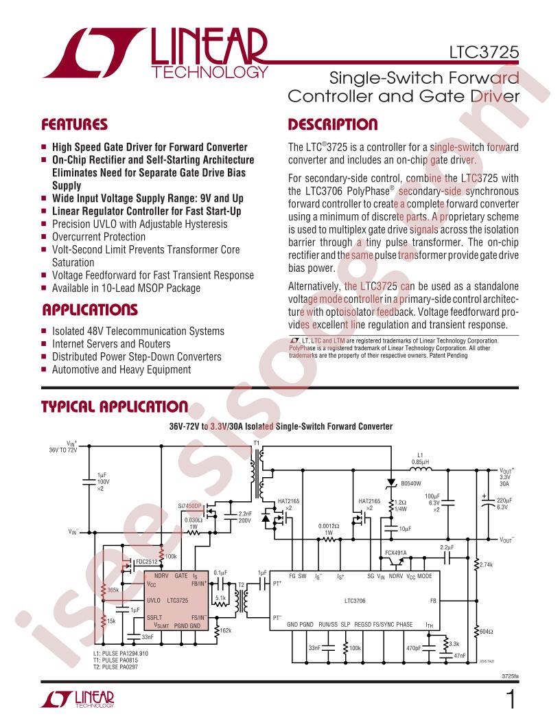 LTC3725 Datasheet