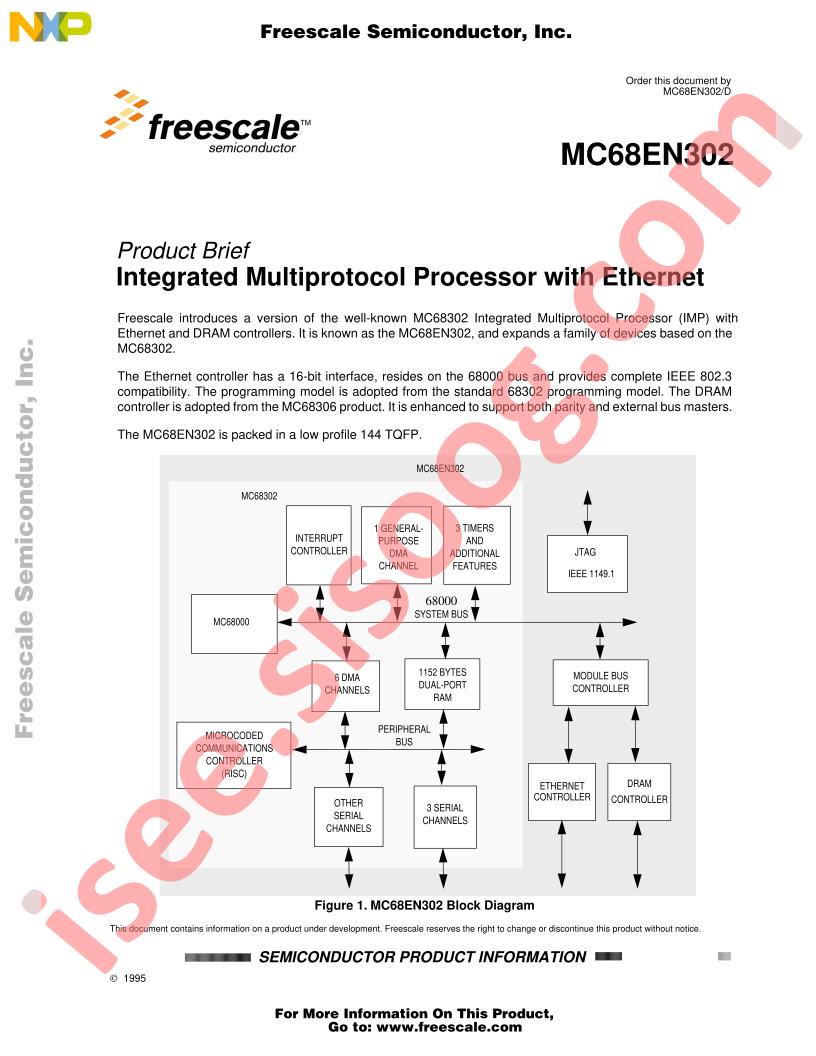 MC68EN302 Product Brief