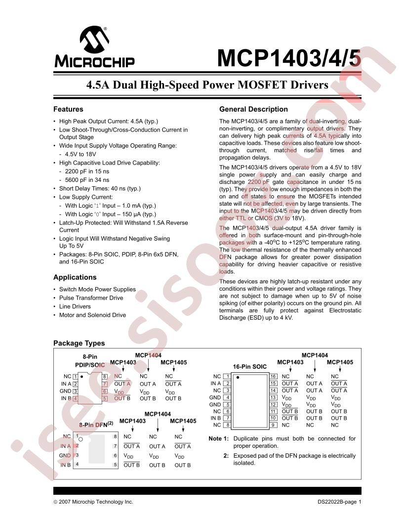 MCP1403, 04, 05