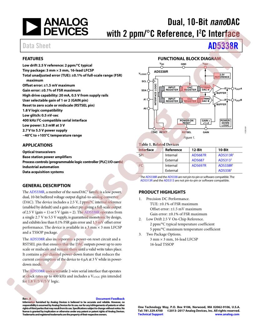 AD5338R Datasheet