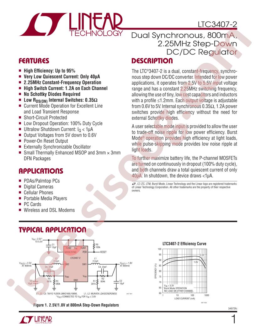 LTC3407-2 Datasheet