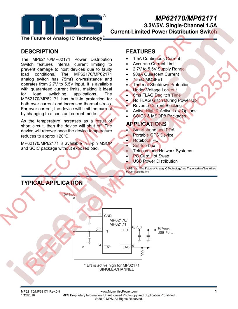 MP62170, MP62171 Datasheet