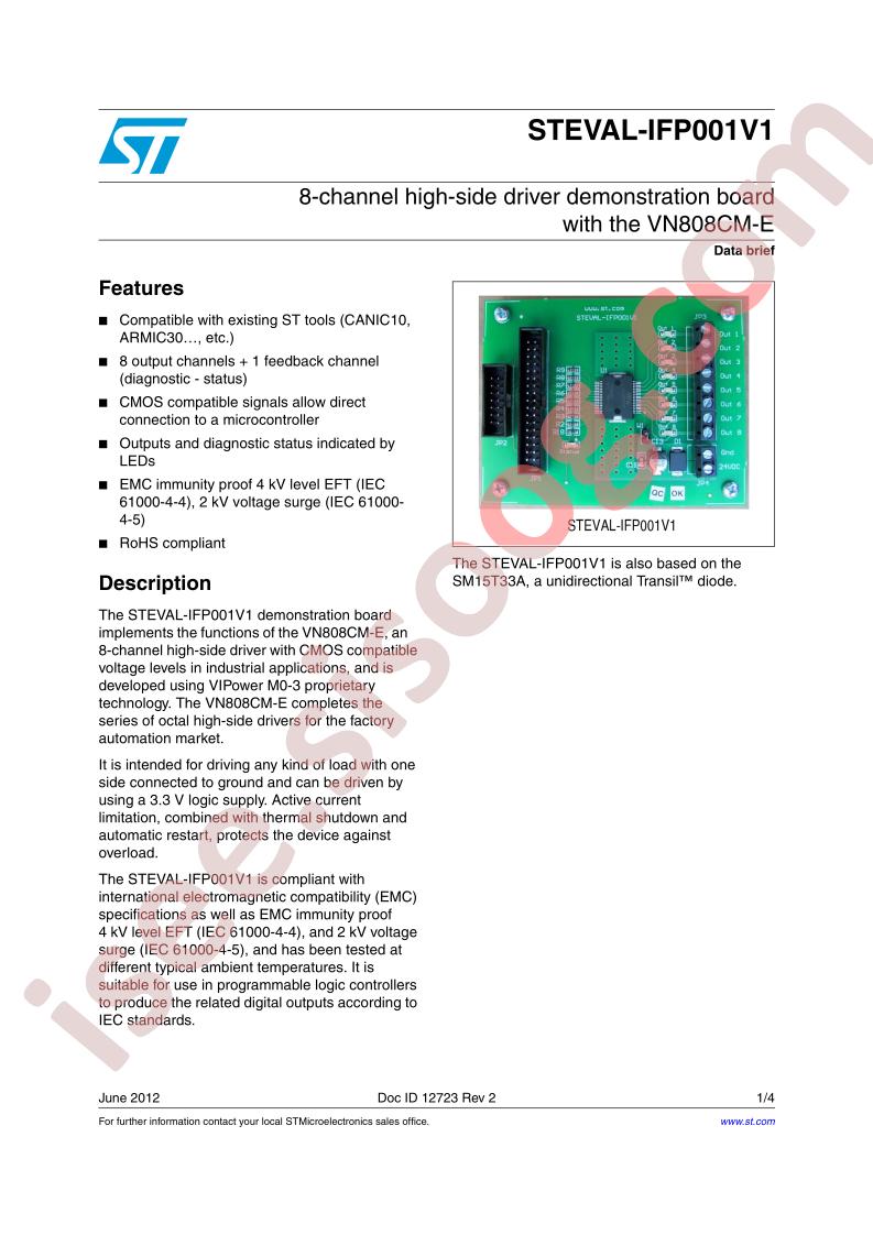 STEVAL-IFP001V1 Data Brief