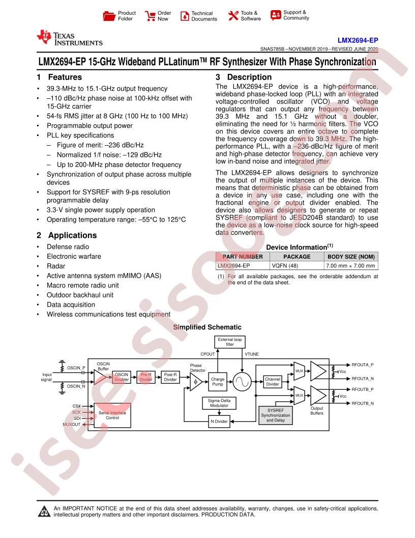 LMX2694SRTCTEP