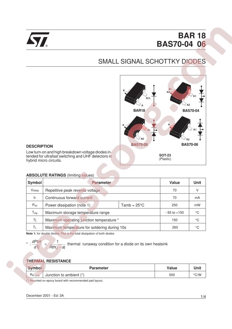 BAR18, BAS70-04 06