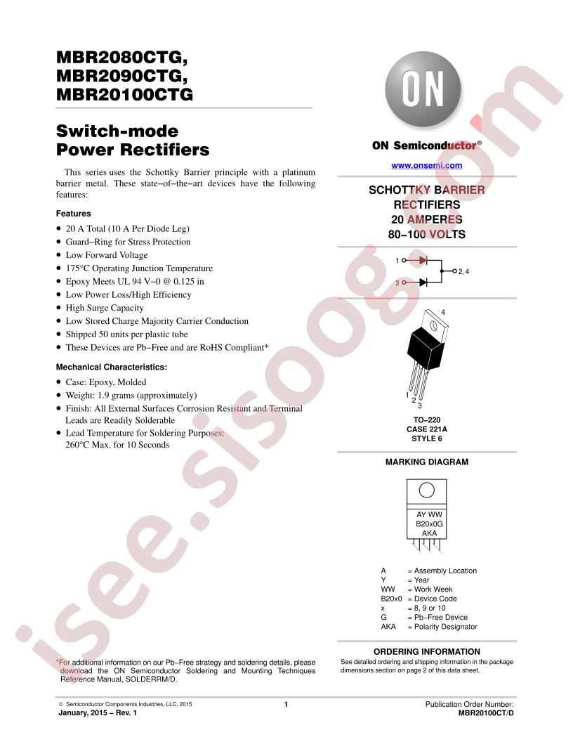MBR2080CTG,2090CTG,20100CTG