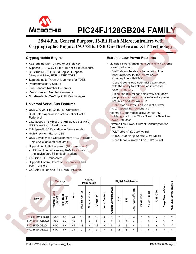 PIC24FJ128GB204 Family