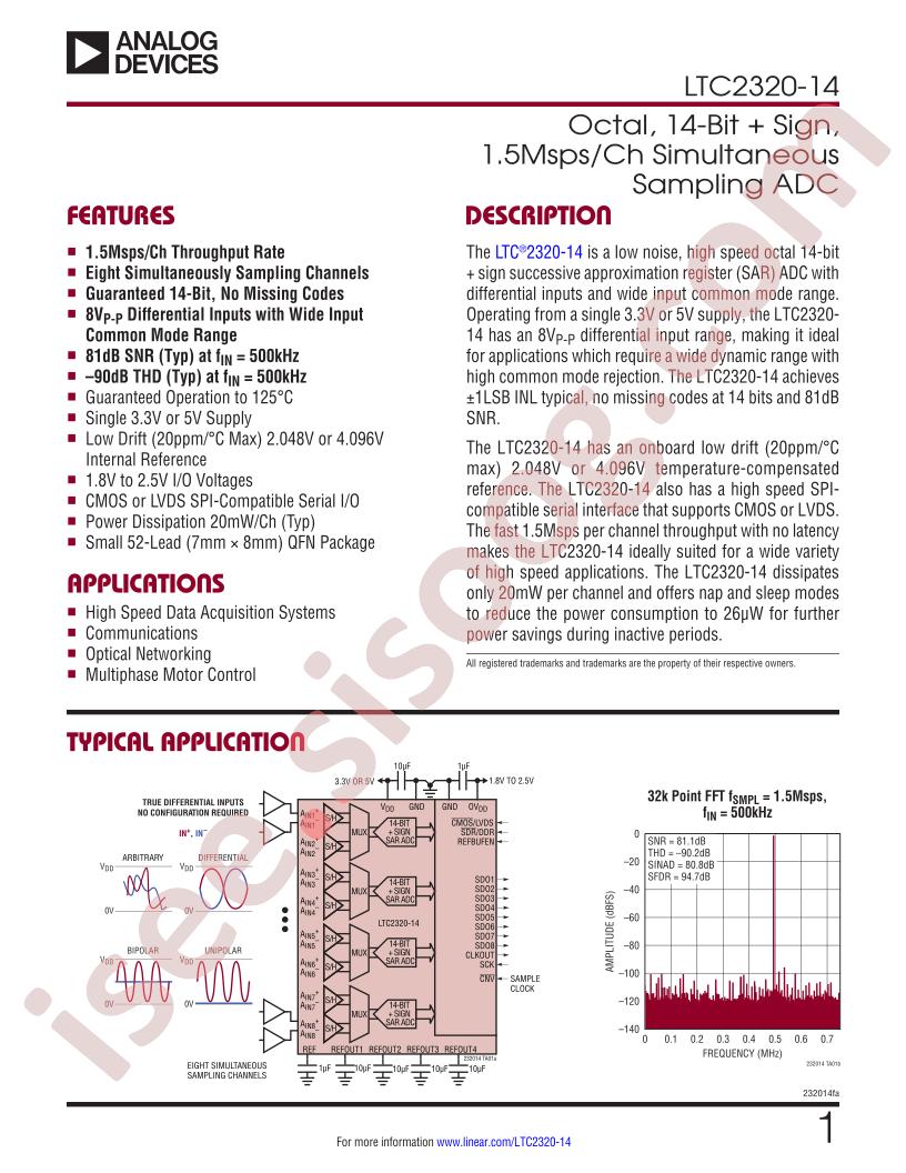 LTC2320-14 Datasheet