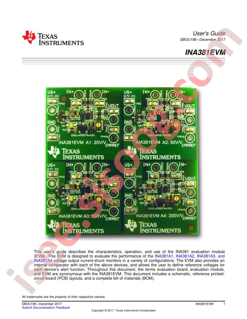 INA381EVM User Guide