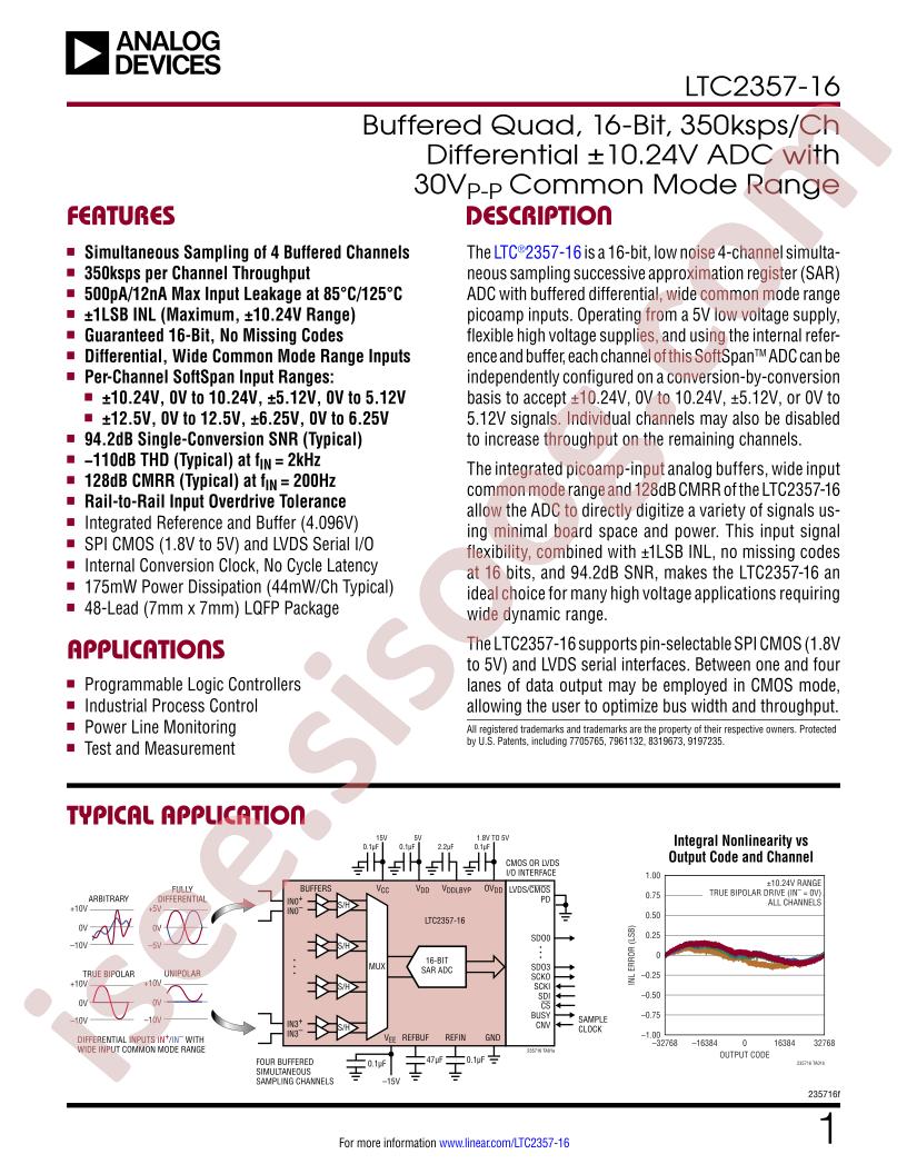 LTC2357-16 Datasheet