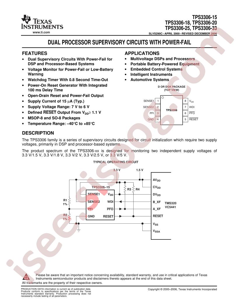 TPS3306-xx Datasheet