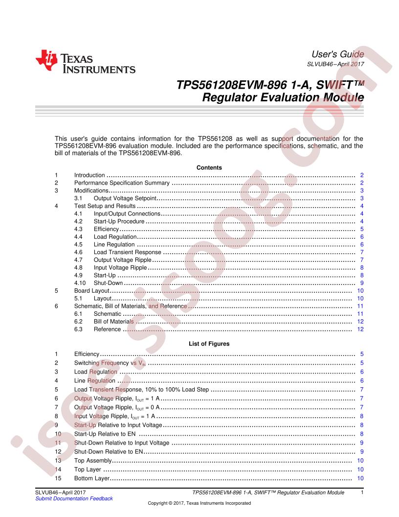 TPS561208EVM-896 User Guide