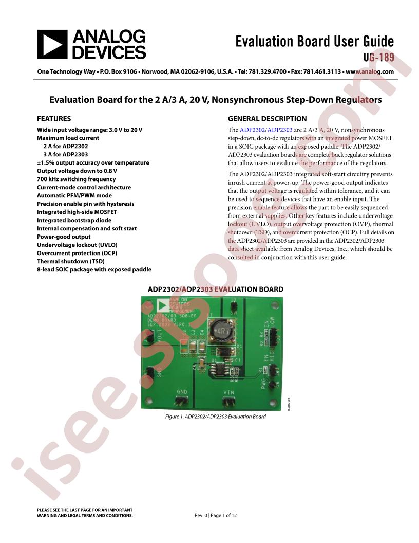ADP2302,03 Eval Board