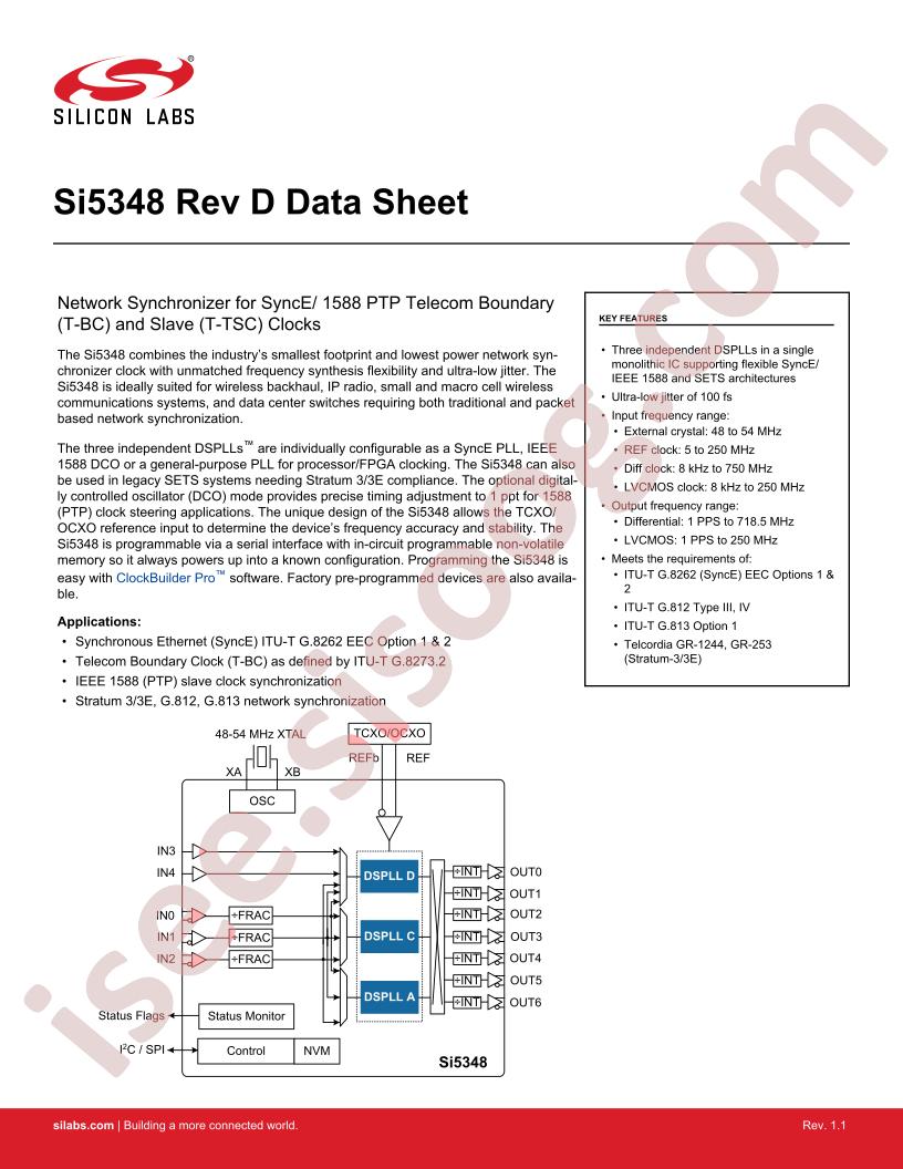 SI5348 Datasheet