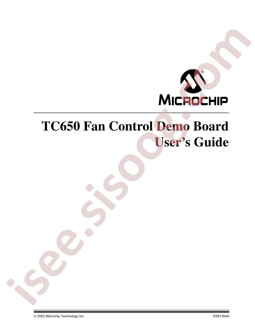 TC650 Fan Control Demo Board Users Guide