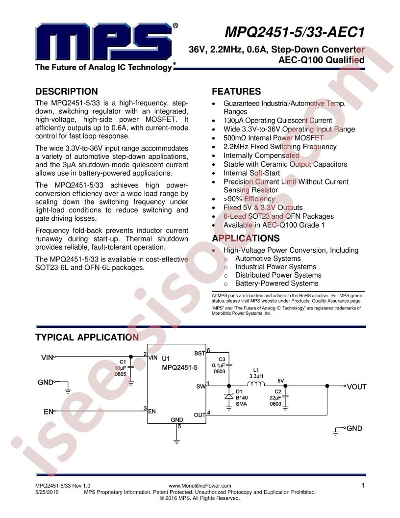 MPQ2451-5/33 Datasheet