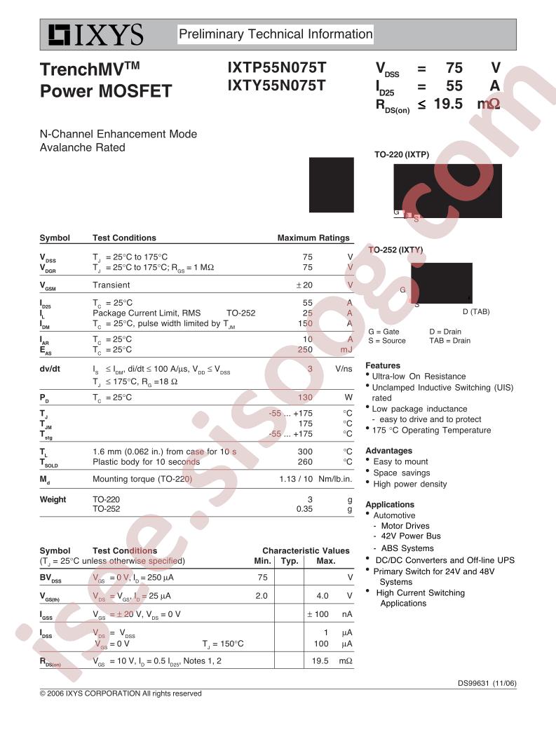 IXT(P,Y)55N075T
