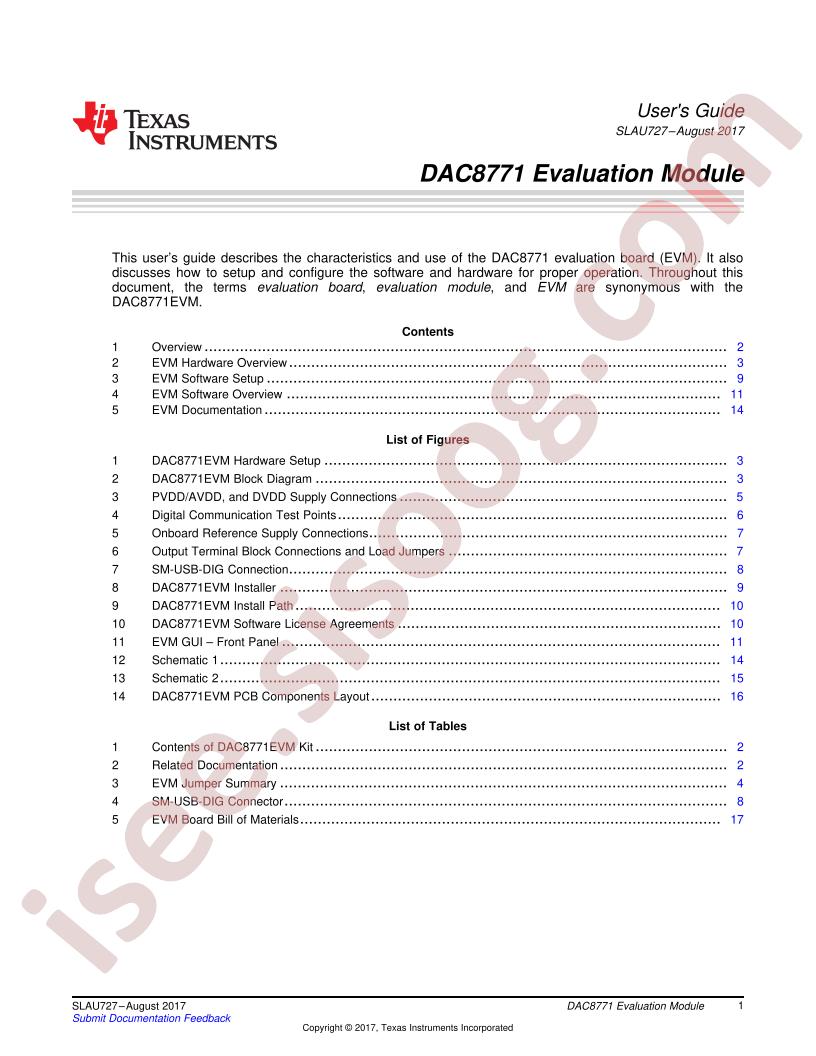 DAC8771EVM User Guide