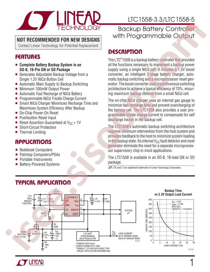 LTC1558-3.3/-5