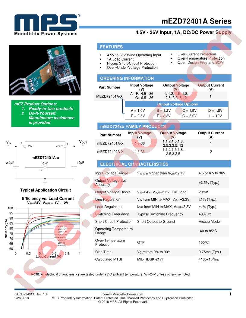 MEZD72401A-x Series