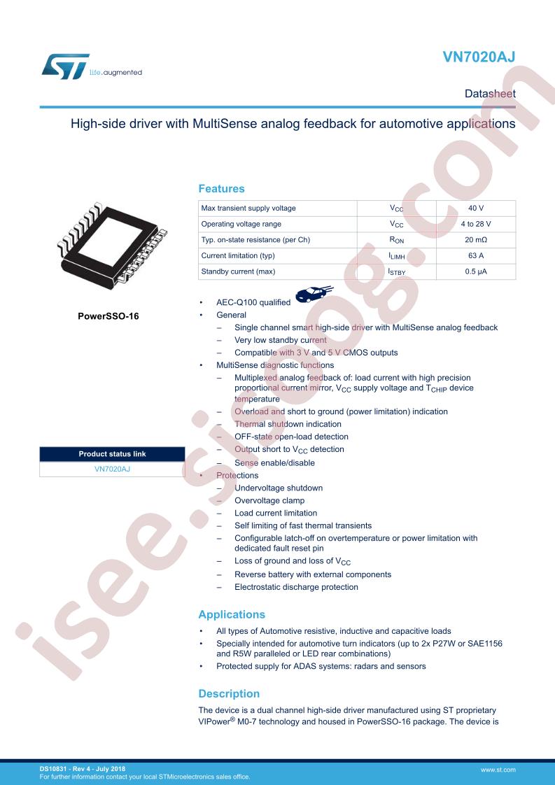 VN7020AJ Datasheet