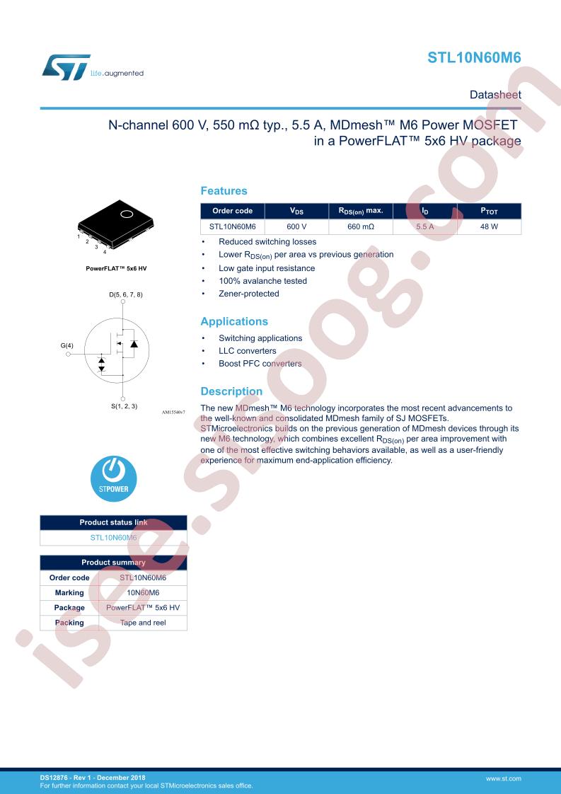 STL10N60M6