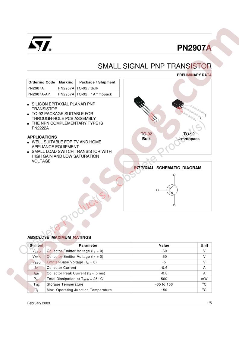 PN2907A Preliminary