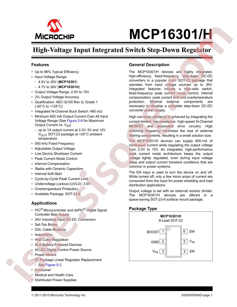 MCP16301/H Datasheet