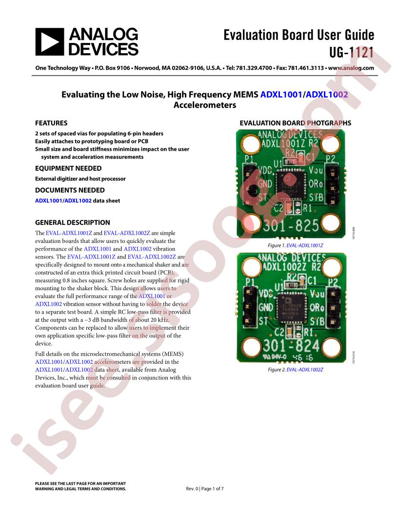 ADXL1001,02 EVB Guide