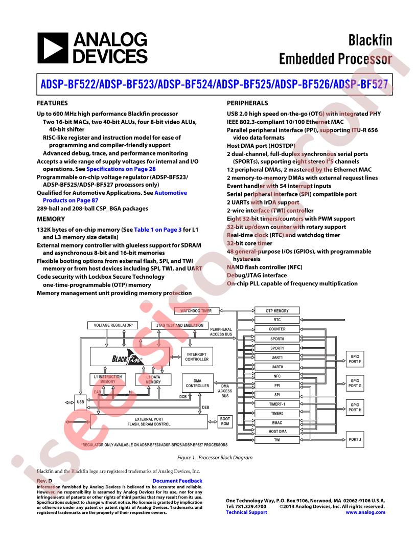 ADSP-BF522 ~ 527