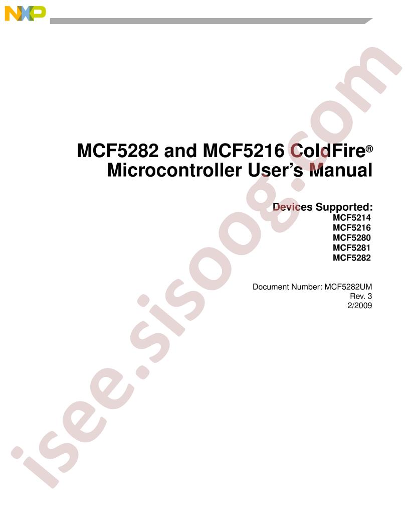 MCF5216, 5282 User's Manual